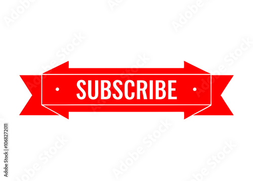 Vector Subscribe Lower Third Button Graphic Design Element