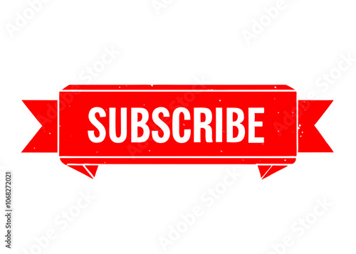 Vector Subscribe Lower Third Button Graphic Design Element