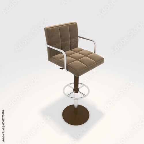 3d render bar stool design element. Furniture Collection