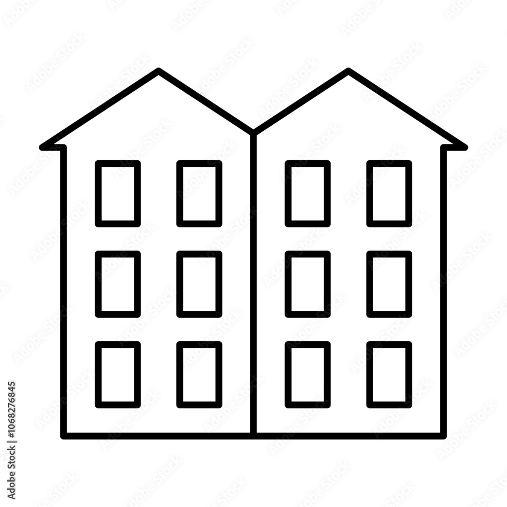 Simple Flat Apartment Icon Simple Flat Apartment Icon