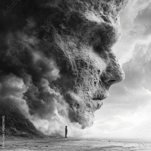 person in the clouds