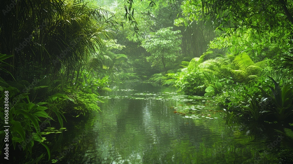 Enchanted Forest Oasis: Tranquil Pond with Dancing Dragonflies amidst Lush Vegetation | Ultra-Detailed Nature Scene Enchanted Forest Oasis: Tranquil Pond with Dancing Dragonflies amidst Lush Vegetation | Ultra-Detailed Nature Scene