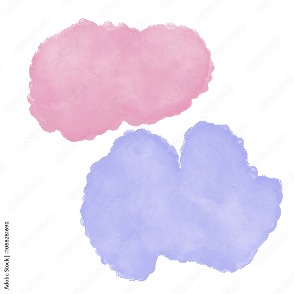 Purple Pink Abstract Watercolour Decor Shapes Purple Pink Abstract Watercolour Decor Shapes