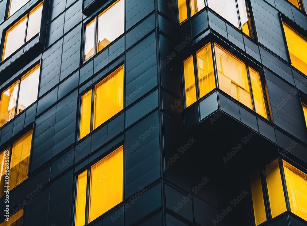 Canary yellow windows contrast with black steel walls in this Chicago townhouse. Canary yellow windows contrast with black steel walls in this Chicago townhouse.