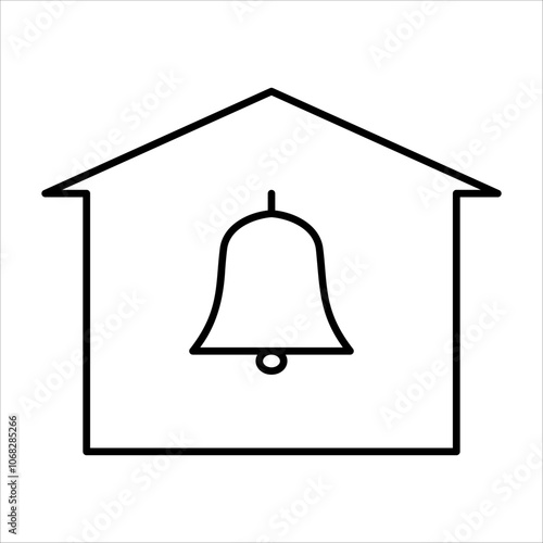 Simple Flat Apartment Alarm Icon