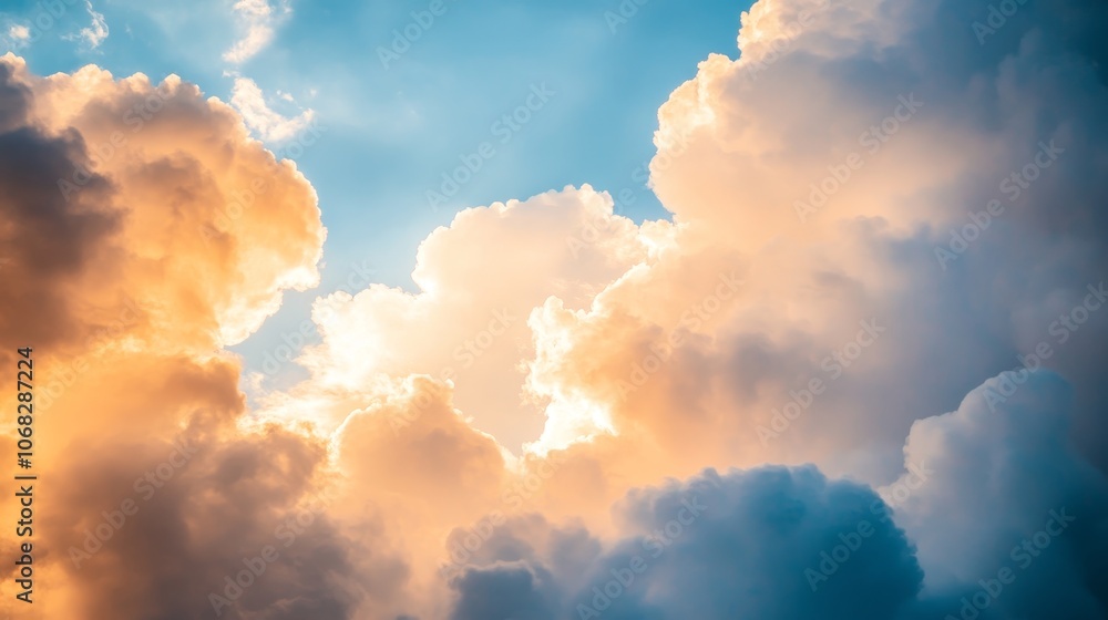 A beautiful display of colorful cloud illuminated by sunlight. A beautiful display of colorful cloud illuminated by sunlight.