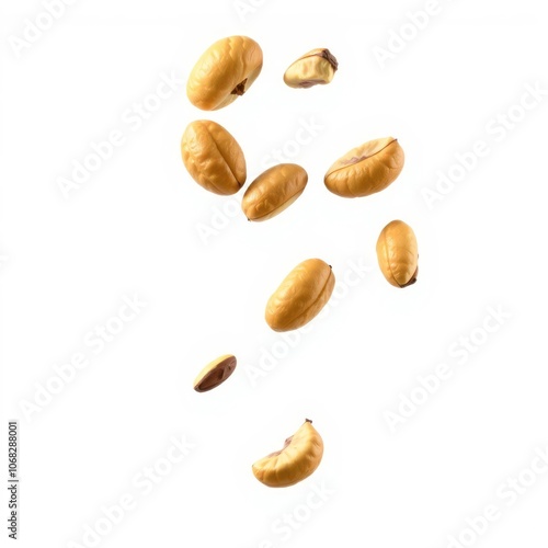 Falling Brazil Nuts isolate on transparency backgroundFalling Brazil Nuts isolate on transparency background photo