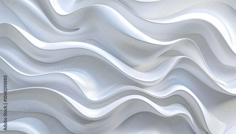 Abstract White Wavy Surface with Subtle Texture Abstract White Wavy Surface with Subtle Texture