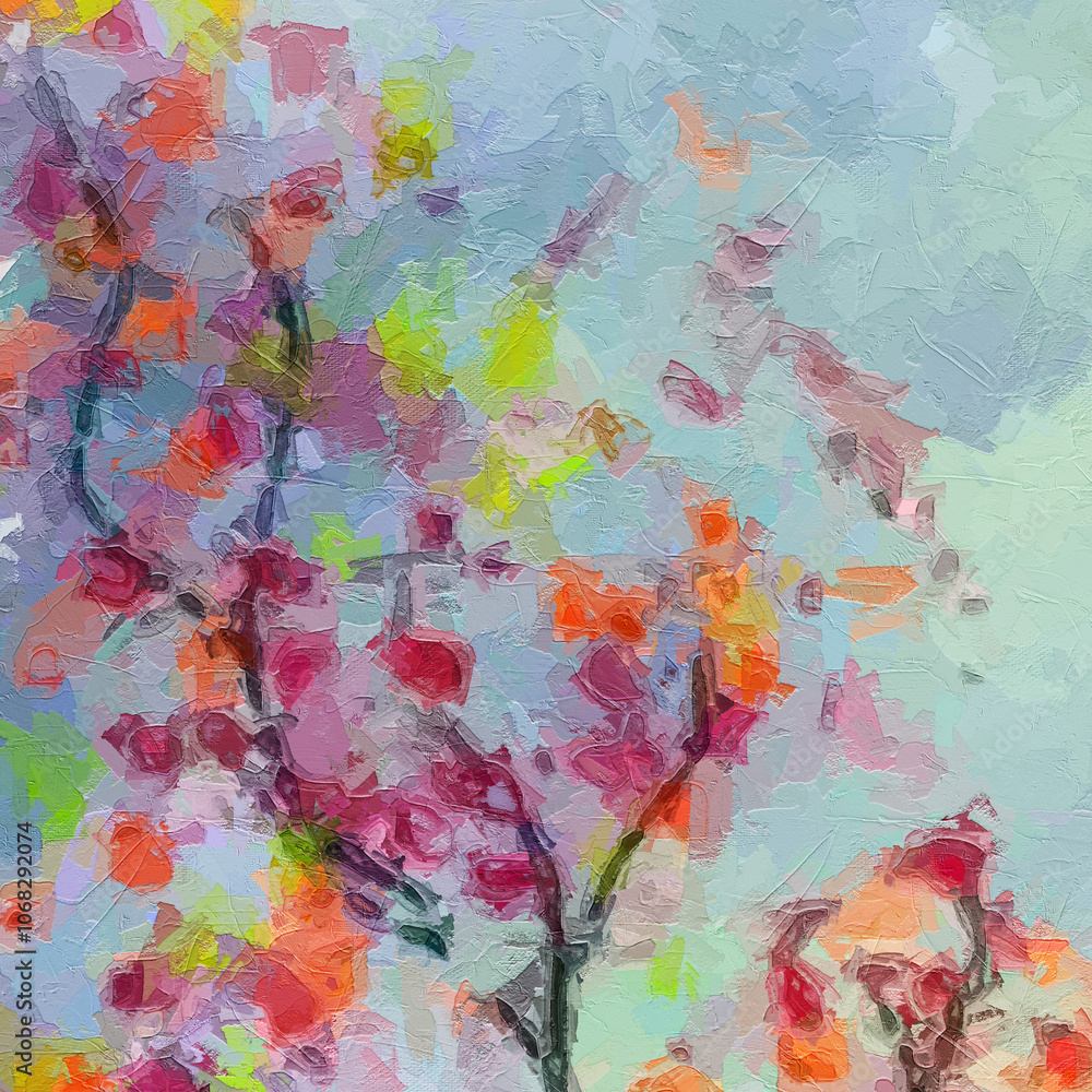 Oil paintings and various flowers such as roses, peonies, cats, and dogs are beautiful and stunning Oil paintings and various flowers such as roses, peonies, cats, and dogs are beautiful and stunning