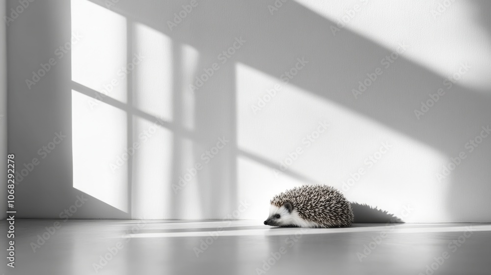 Obraz premium hedgehog lying on the floor