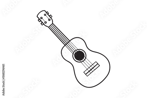 Ukulele Silhouette vector illustration, Ukulele Silhouette 