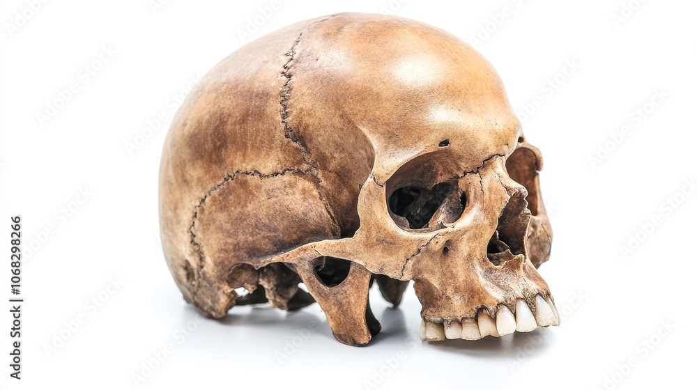 Detailed Representation of an Isolated Human Skull Detailed Representation of an Isolated Human Skull