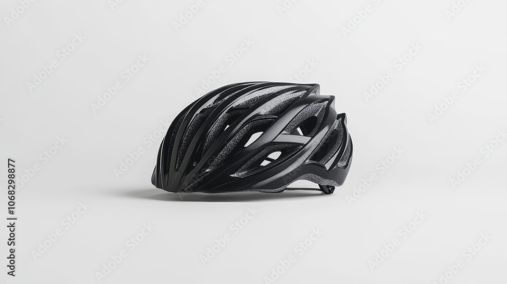 Isolated Bicycle Helmet on Light Gray Background Isolated Bicycle Helmet on Light Gray Background