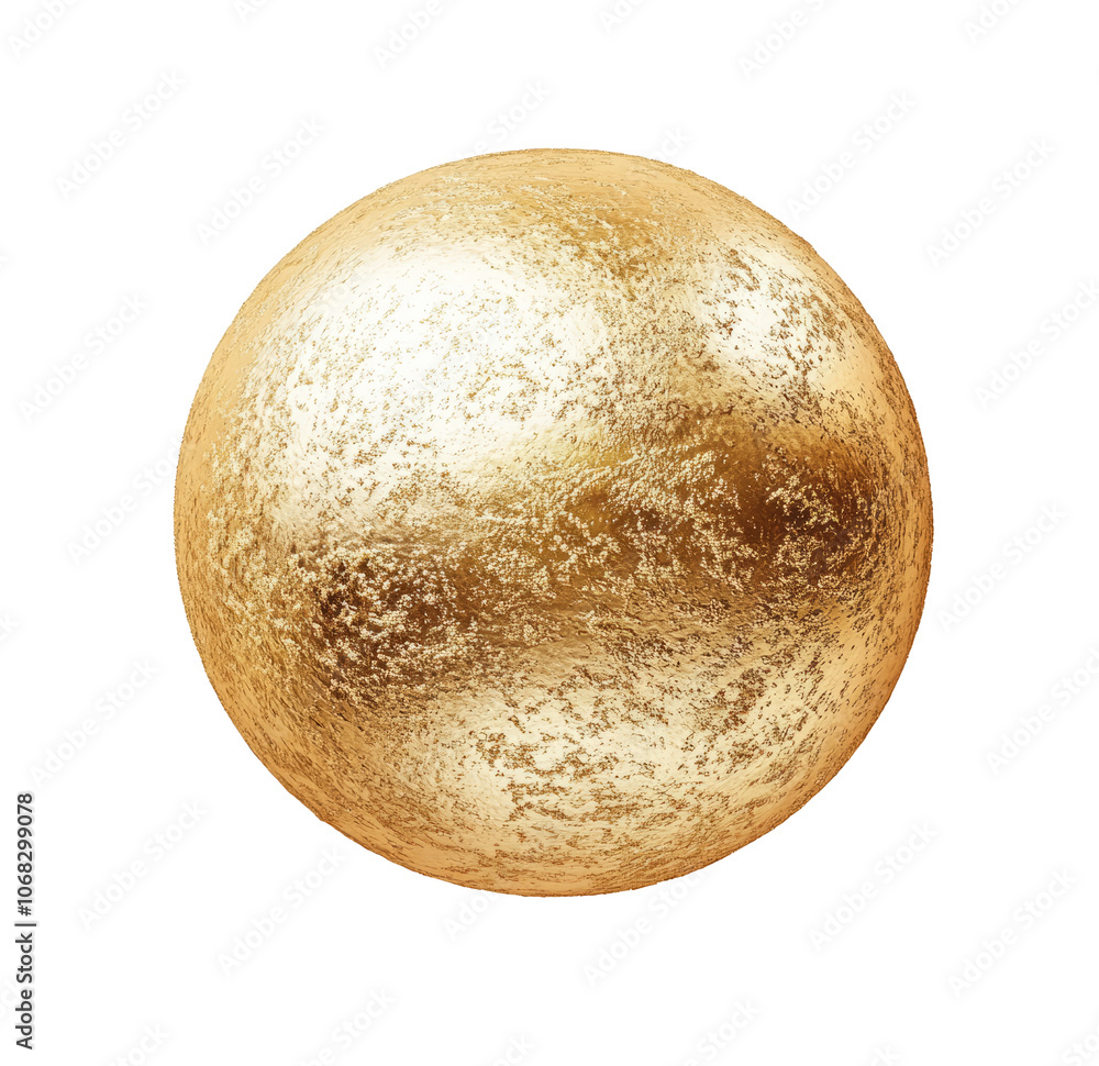 Golden sphere isolated on transparent background Golden sphere isolated on transparent background
