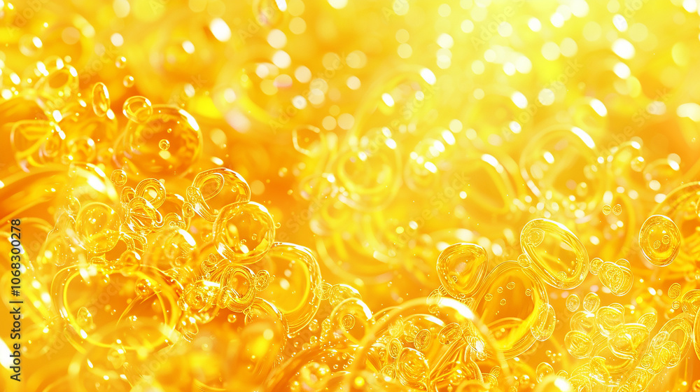 custom made wallpaper toronto digitalAbstract background of golden yellow bubbles with a soft blurred glow in the upper right corner.