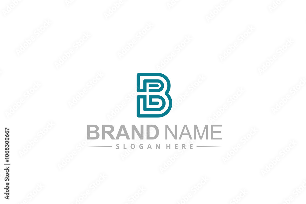 Initial Bp logo design Initial Bp logo design