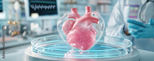 Cardiac tests, arterial scan, heart pump function, high-resolution holographic display, medical precision