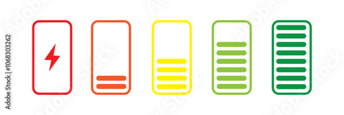 Bettery Charging Icon .low bettery vector icon ,Bettery Charging Icon, Silhouette design element related to mobile, Vector illustration eps 10