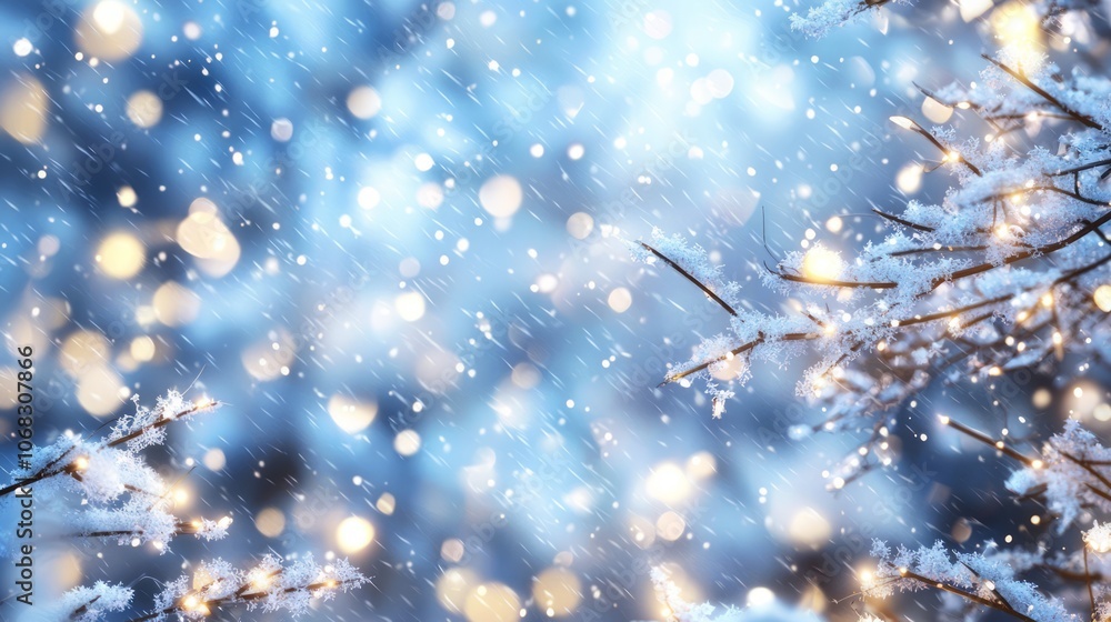Winter Wonderland: Enchanting Forest Landscape in Snowfall Winter Wonderland: Enchanting Forest Landscape in Snowfall