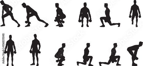 Muscular man hit gym isolated on the white background