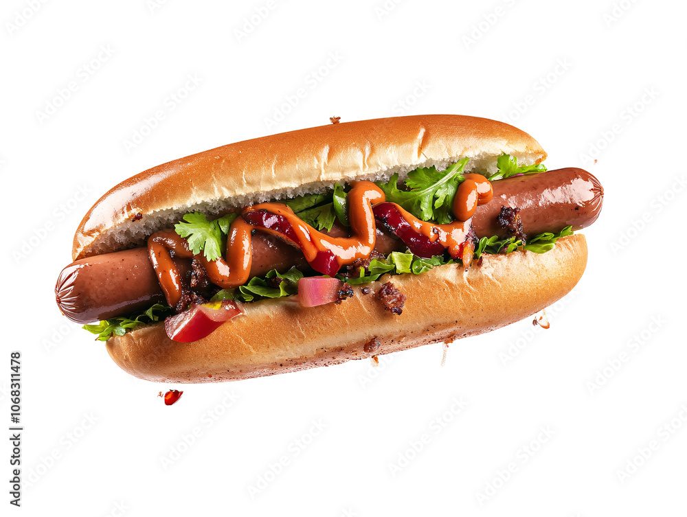a hot dog with ketchup and mustard a hot dog with ketchup and mustard