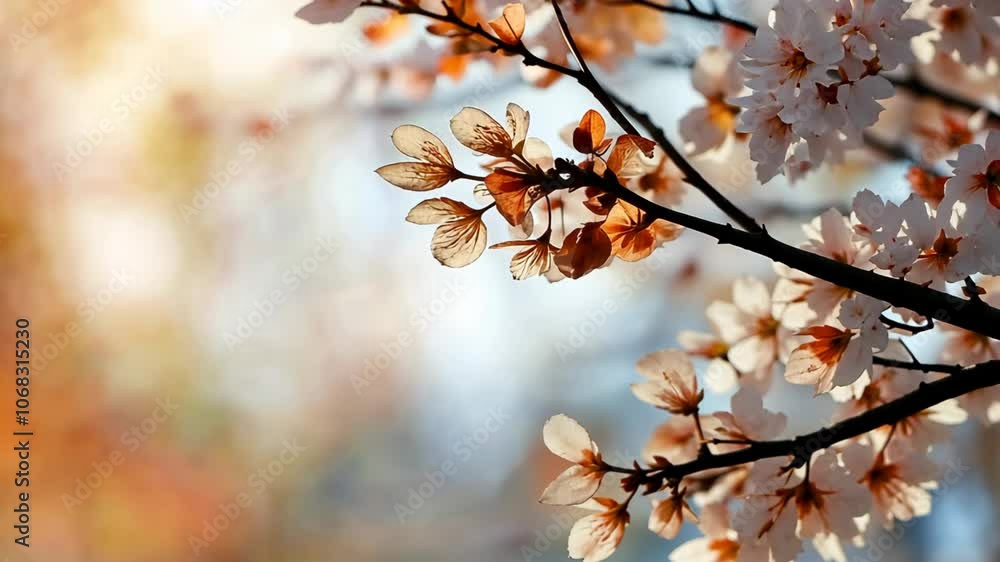 white flower sway in wind with bokeh light white flower sway in wind with bokeh light