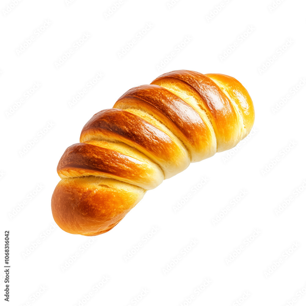 A freshly baked braided Challah Jewish bread loaf with a golden crust, isolated on white transparent background, showcasing the concept of bakery goods A freshly baked braided Challah Jewish bread loaf with a golden crust, isolated on white transparent background, showcasing the concept of bakery goods