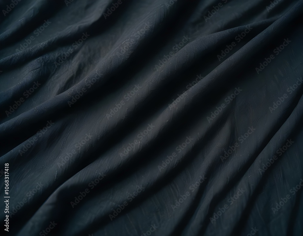 Obraz premium dark cotton smooth finished textile macro pattern closeup drapery macro