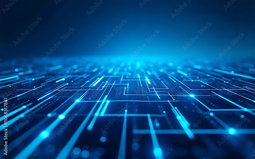 An abstract digital grid with blue and neon highlights, creating a futuristic, high-tech background for innovation and technology themes. An abstract digital grid with blue and neon highlights, creating a futuristic, high-tech background for innovation and technology themes.