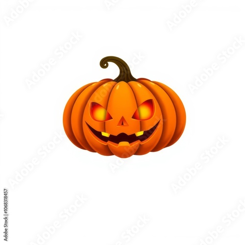 A jack-o-lantern pumpkin isolated on a white or transparent background decoration png Illustration 