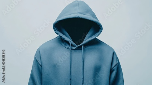 Mysterious Hoodie on Plain Background