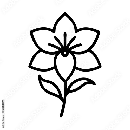 azalea flower vector icon, vector flower illustration, flower icon - simple vector illustration of a azalea flower, ideal for floral designs, botanical art, and nature-themed projects..