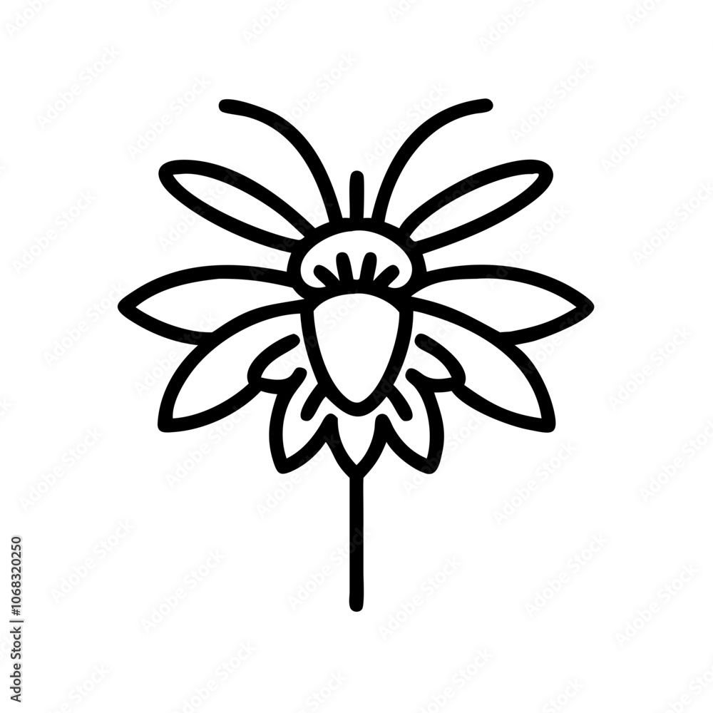 bee balm flower vector icon, vector flower illustration, flower icon - simple vector illustration of a bee balm flower, ideal for floral designs, botanical art, and nature-themed projects.. bee balm flower vector icon, vector flower illustration, flower icon - simple vector illustration of a bee balm flower, ideal for floral designs, botanical art, and nature-themed projects..