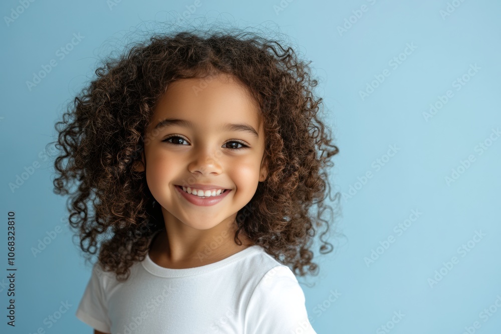 A confident young black girl in a casual cloth smiles warmly against a blue green turquoise background, ideal for promoting inclusivity and positivity in educational campaigns. A confident young black girl in a casual cloth smiles warmly against a blue green turquoise background, ideal for promoting inclusivity and positivity in educational campaigns.