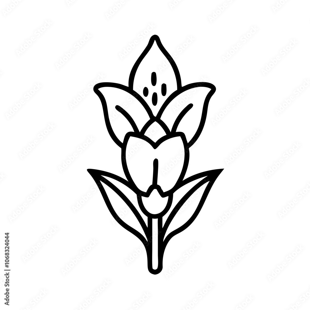 gladiolus flower vector icon, vector flower illustration, flower icon - simple vector illustration of a gladiolus flower, ideal for floral designs, botanical art, and nature-themed projects.. gladiolus flower vector icon, vector flower illustration, flower icon - simple vector illustration of a gladiolus flower, ideal for floral designs, botanical art, and nature-themed projects..