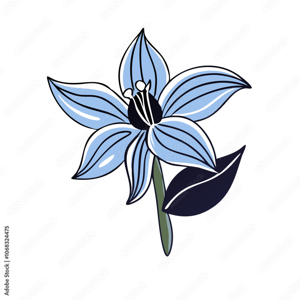 hosta flower vector icon, vector flower illustration, flower icon - simple vector illustration of a hosta flower, ideal for floral designs, botanical art, and nature-themed projects.. hosta flower vector icon, vector flower illustration, flower icon - simple vector illustration of a hosta flower, ideal for floral designs, botanical art, and nature-themed projects..