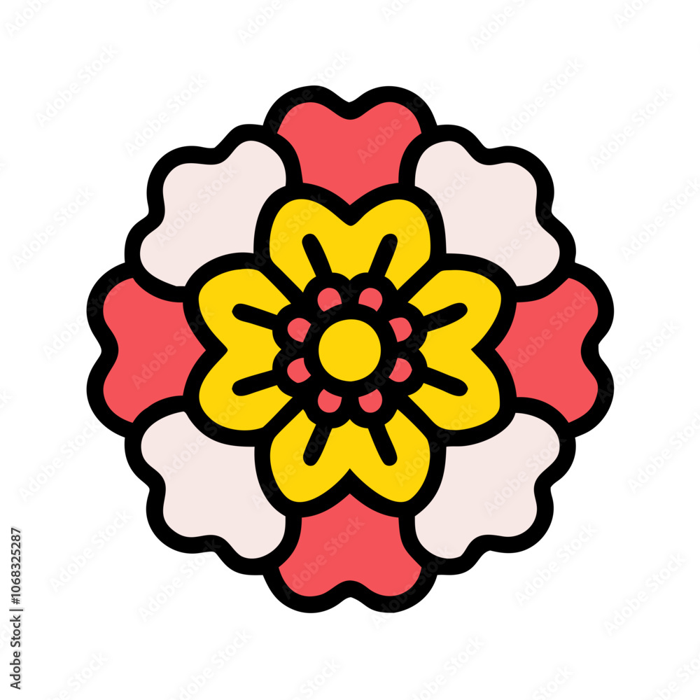 lantana flower vector icon, vector flower illustration, flower icon - simple vector illustration of a lantana flower, ideal for floral designs, botanical art, and nature-themed projects.. lantana flower vector icon, vector flower illustration, flower icon - simple vector illustration of a lantana flower, ideal for floral designs, botanical art, and nature-themed projects..