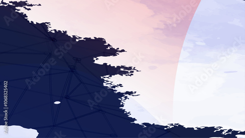 Abstract Representation of Geographical Regions with Colorful Overlays