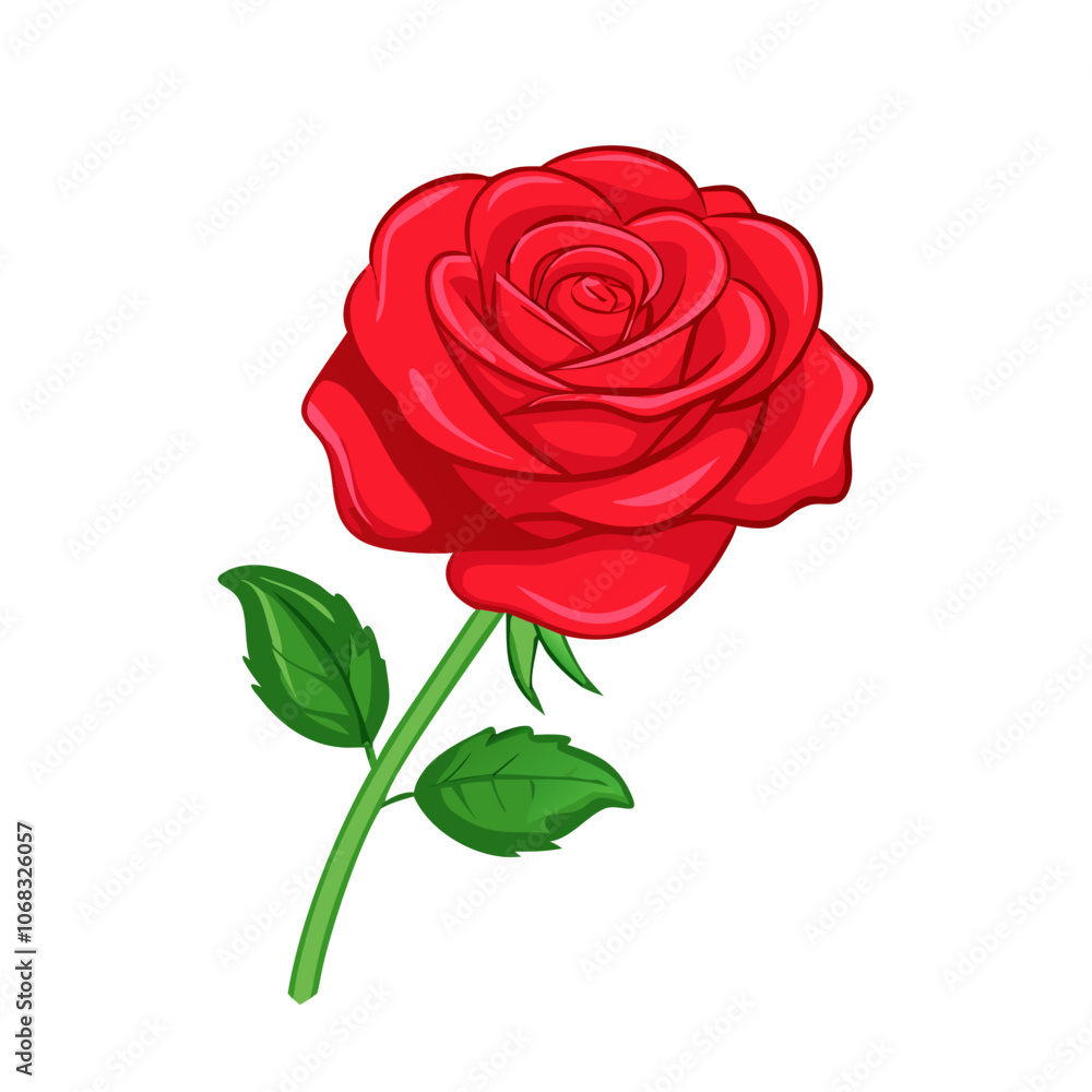 red rose flower vector icon, vector flower illustration, flower icon - simple vector illustration of a red rose flower, ideal for floral designs, botanical art, and nature-themed projects.. red rose flower vector icon, vector flower illustration, flower icon - simple vector illustration of a red rose flower, ideal for floral designs, botanical art, and nature-themed projects..