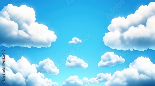 Bright Cloudy Sky with Realistic Background