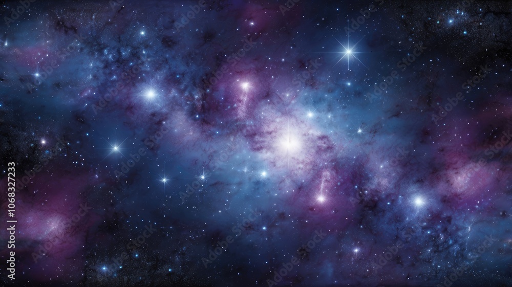 custom made wallpaper toronto digitalBlue and Purple cosmos filled with countless stars