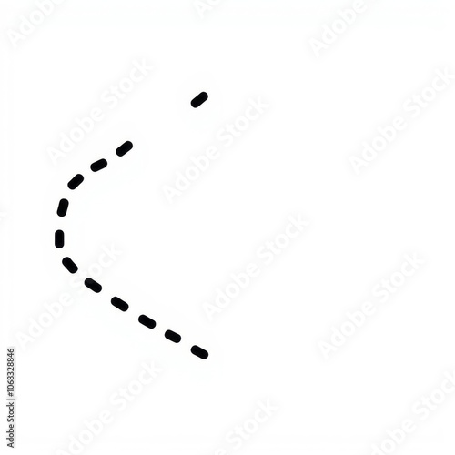 Black dotted line arrow decoration png Illustration 