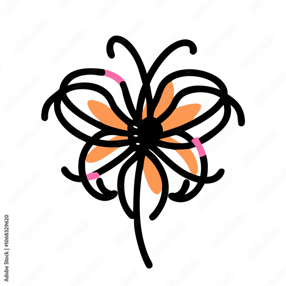 spider lily flower vector icon, vector flower illustration, flower icon - simple vector illustration of a spider lily flower, ideal for floral designs, botanical art, and nature-themed projects.. spider lily flower vector icon, vector flower illustration, flower icon - simple vector illustration of a spider lily flower, ideal for floral designs, botanical art, and nature-themed projects..
