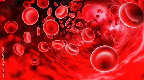 Flow of Red Blood Cells Visualization