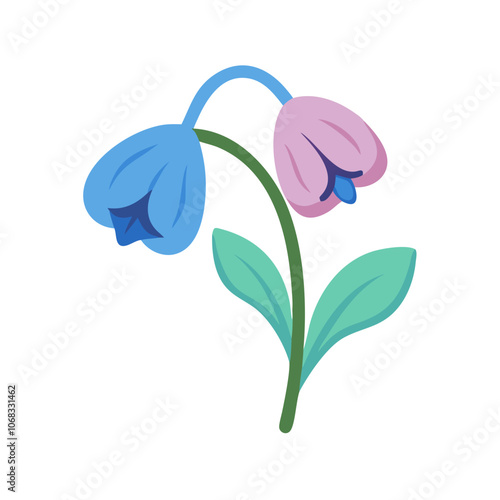 allium flower illustration, allium flower, flat illustration