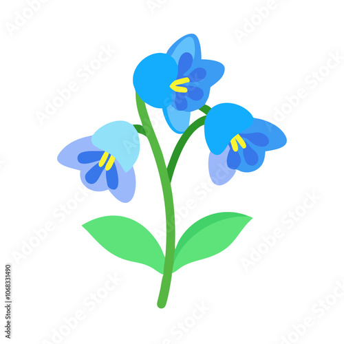 allium flower illustration, allium flower, flat illustration