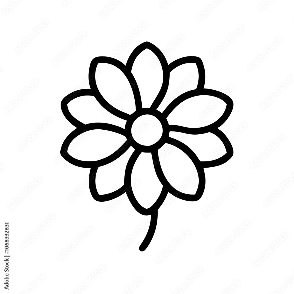 zinnia flower vector icon, vector flower illustration, flower icon - simple vector illustration of a zinnia flower, ideal for floral designs, botanical art, and nature-themed projects.. zinnia flower vector icon, vector flower illustration, flower icon - simple vector illustration of a zinnia flower, ideal for floral designs, botanical art, and nature-themed projects..