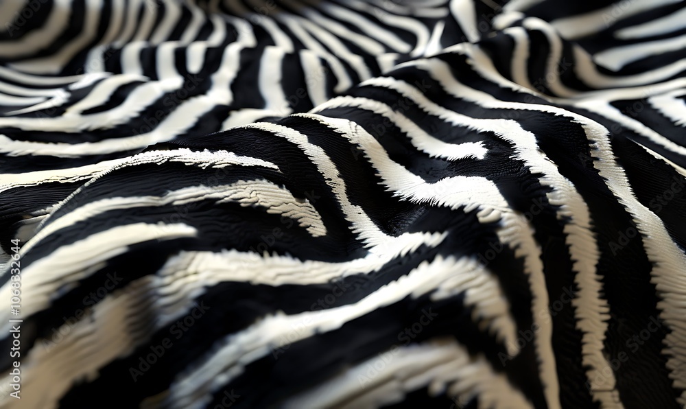 close up of black and white zebra print fabric texture background. close up of black and white zebra print fabric texture background.