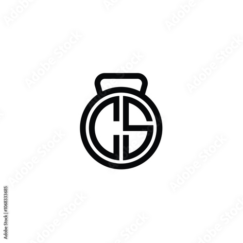 CS monogram logo design letter text name symbol monochrome logotype alphabet character simple logo