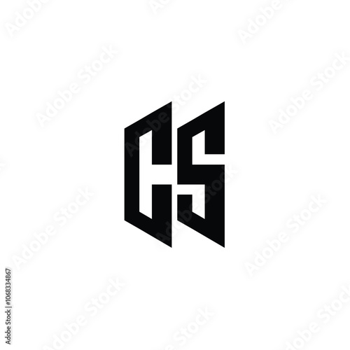 Free Download CS monogram logo design letter text name symbol monochrome logotype alphabet character simple logo - GFXLoad